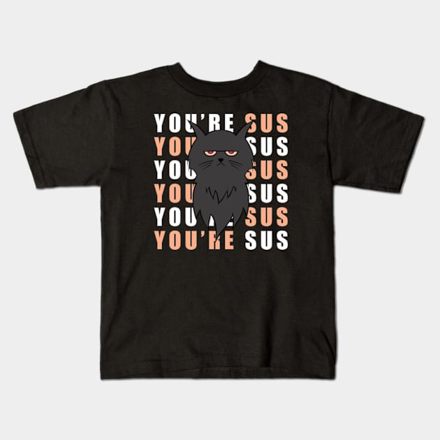 You’re sus 2 Kids T-Shirt by lufiassaiful